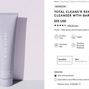 NEW Fenty Total Cleans'r Face Cleanser